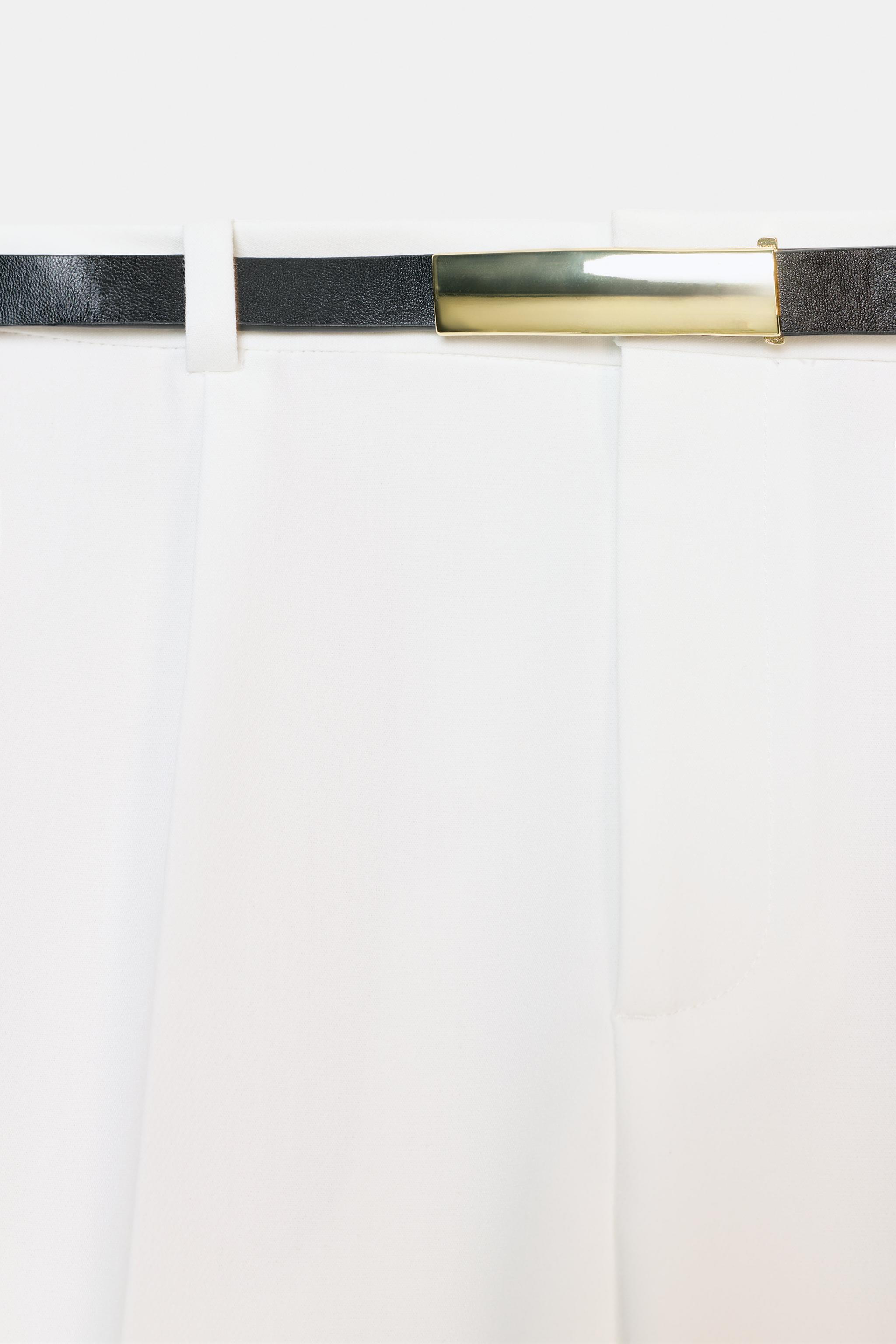 BELTED ANKLE PANTS